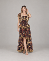 ibBan Cotton Georgette Long Dress - Anaab