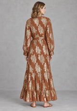 ibBan Embellished Lurex Long Dress with Metallic - Varsha