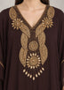 ibBan Women’s Hand Embroidered Georgette Kaftan Dress -Zarnish