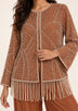 ibBan Women’s  Beaded Jacket and Pant Set - Zarina