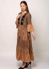 ibBan cotton schiffli fabric Long Tunic Dress for Women -Safiya