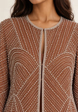 ibBan Women’s  Beaded Jacket and Pant Set - Zarina
