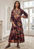 IbBan Printed Cotton Long Tunic for Women - Husana