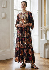 IbBan Printed Cotton Long Tunic for Women - Husana