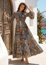 ibBan Premium Printed Cotton Long Tunic Dress -Lara Tunic