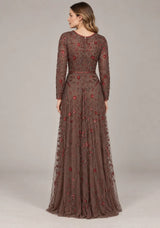 ibBan Women’s Party Long Dress with Hand Embroidery -Qamira