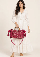 ibBan Embellished hand Embroidery Tote Bag - Seba