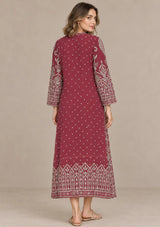 ibBan Women’s Georgette -Style Ethnic Set with Hand Embroidery -Dafli