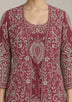 ibBan Women’s Georgette -Style Ethnic Set with Hand Embroidery -Dafli