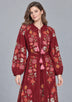 ibBan Floral Embroidered Maxi Dress with Tassel - Ravila