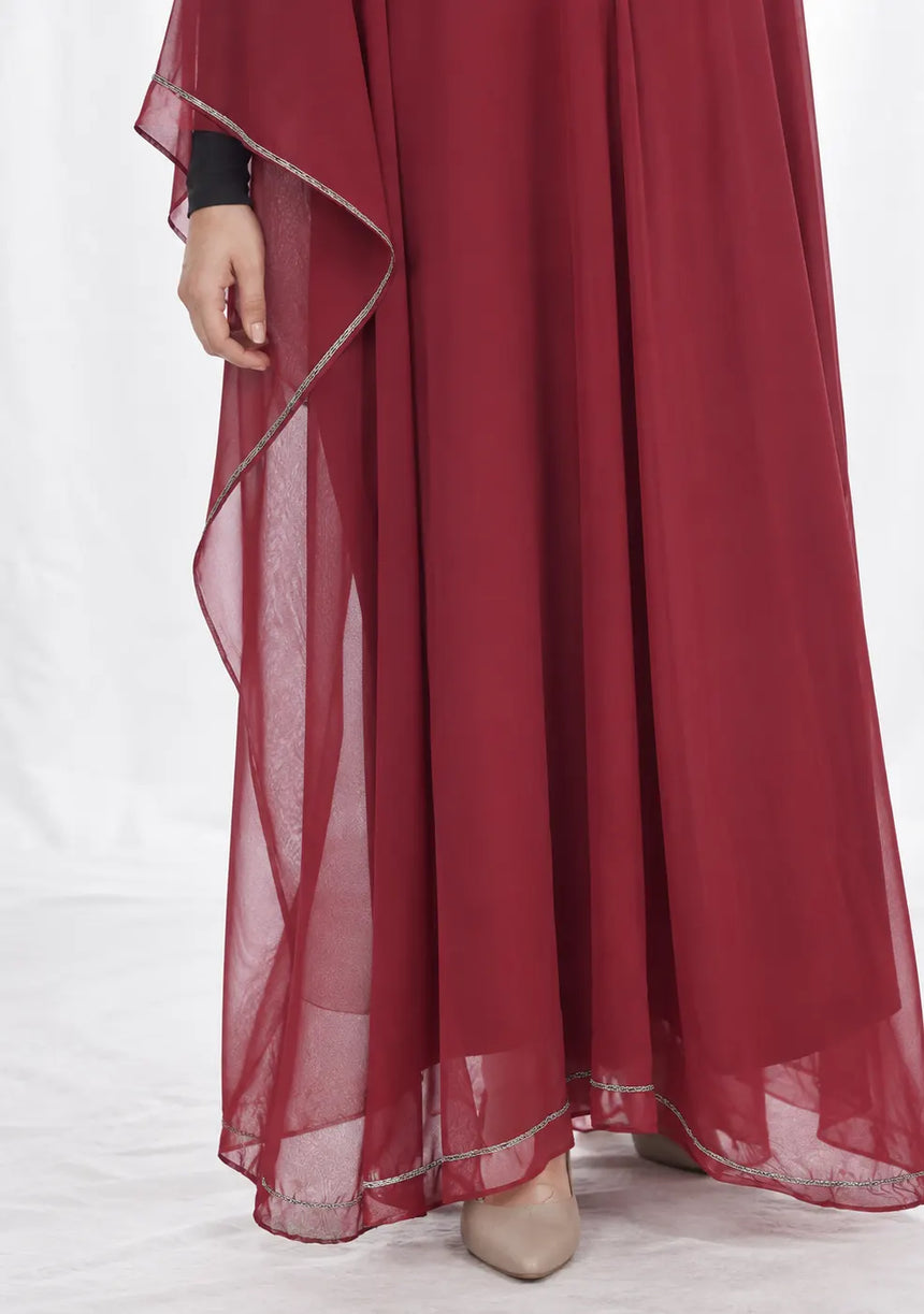 ibBan Women’s Hand Embroidered Georgette Kaftan Dress -Tanzeen