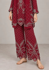ibBan Women’s Georgette Embroidered Suit Set - Kaira