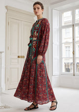 ibBan Women’s Printed Cotton Long Dress - Rifa
