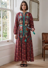 ibBan Women’s Printed Cotton Long Dress - Rifa