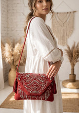 ibBan Embellished Canvas Crossbody Wallet Bag -  Masum