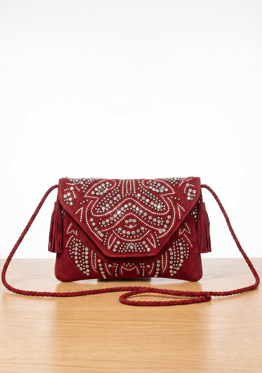 ibBan Embellished Canvas Crossbody Wallet Bag -  Masum