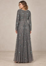 Women’s Party Long Dress with Hand Embroidery - Firdaso