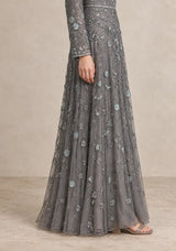 Women’s Party Long Dress with Hand Embroidery - Firdaso