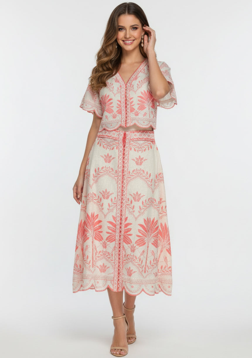 Women's Cotton Top & Skirt - Rifat