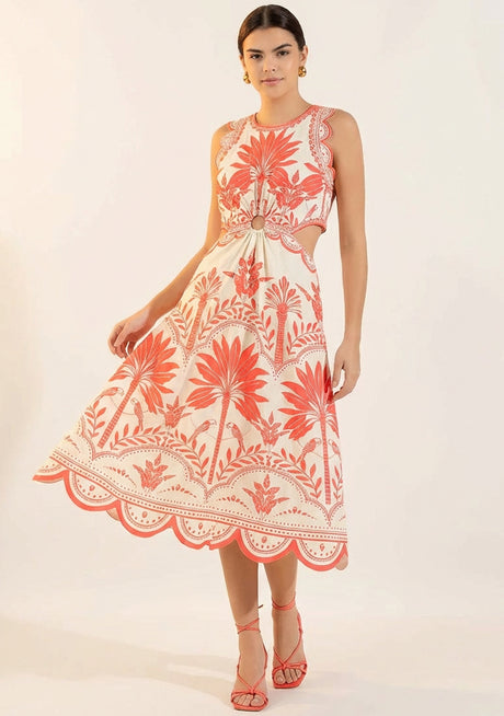 Vestido largo de algodón para mujer - Rifat