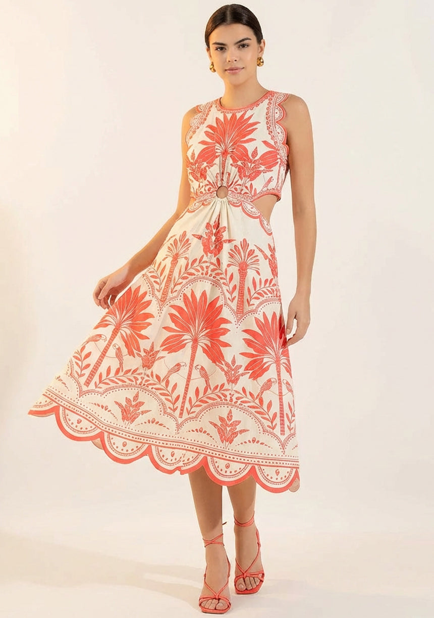 Vestido largo de algodón para mujer - Rifat