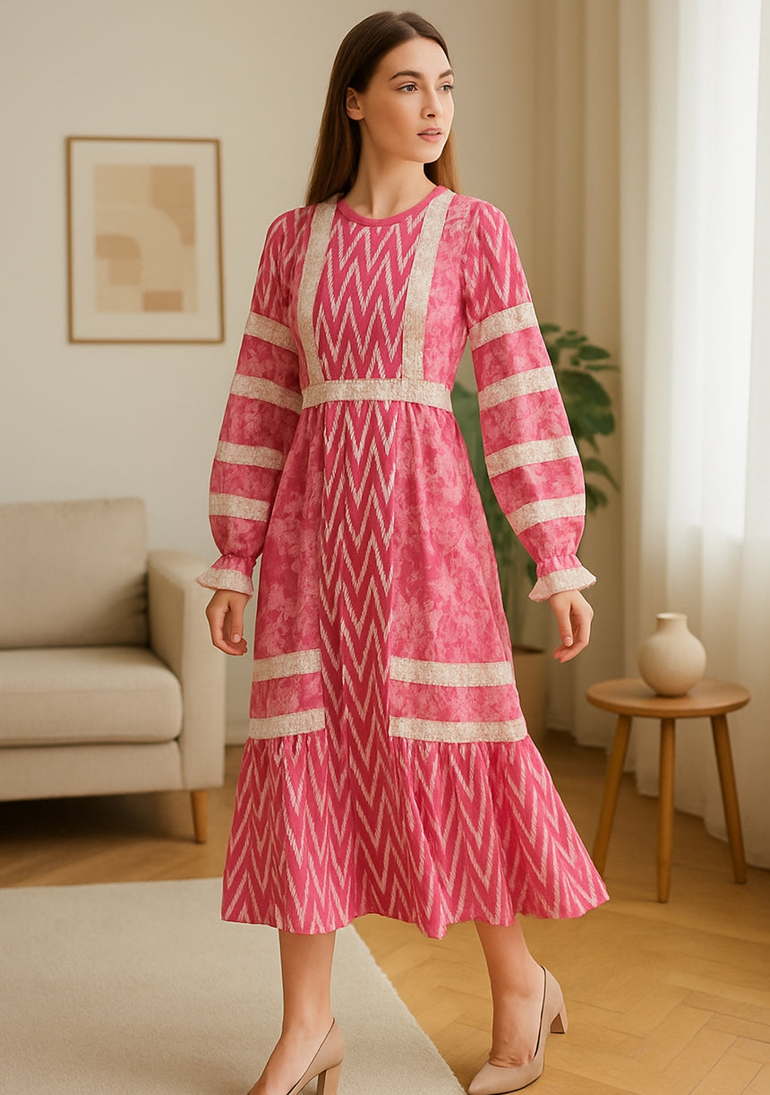 Ibban Cotton Summer Long Dress -Raya