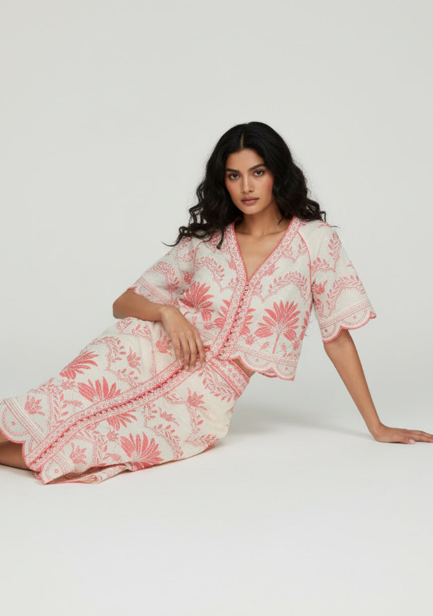 Women's Cotton Top & Skirt - Rifat