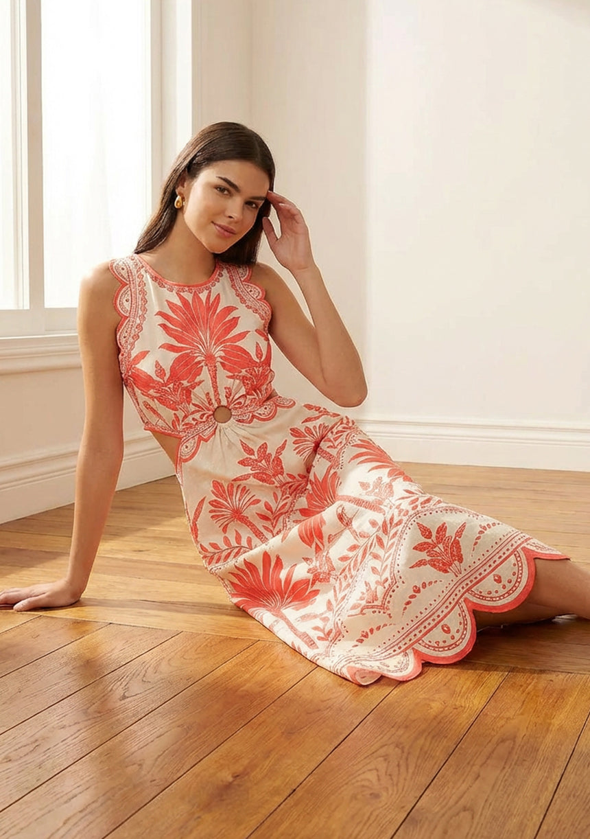 Vestido largo de algodón para mujer - Rifat