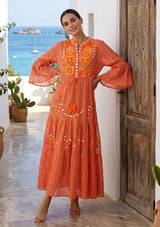 ibBan Premium Cotton Hand Embroidered Long Tunic Dress | Women's Boho  Dress - Yamba Tunic