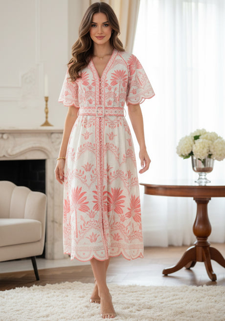 Vestido largo de algodón para mujer - Rifat