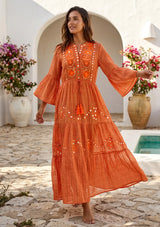 ibBan Premium Cotton Hand Embroidered Long Tunic Dress | Women's Boho  Dress - Yamba Tunic