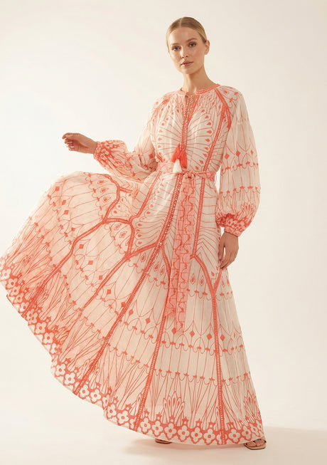 Maxivestido de algodón para mujer - Meerab