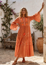 ibBan Premium Cotton Hand Embroidered Long Tunic Dress | Women's Boho  Dress - Yamba Tunic