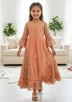 Robe fille en coton scintillant col V - Marina