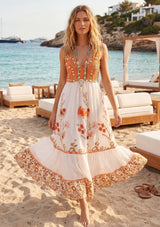 Women's Cotton Maxi Dress V-Neck - Ulani