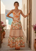 Women's Hand Embroidered Printed Luxury Cotton Sleeveless Strap Dress Halter Neck- Sarifa