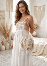 ibBan Embellished hand Embroidery Bucket Bag - Loana