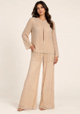 ibBan Women’s  Beaded Jacket and Pant Set - Zarina