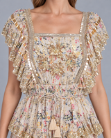 ibBan Cotton Georgette Long Dress - Anaab