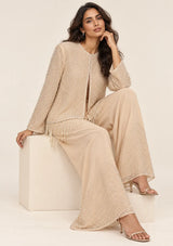 ibBan Women’s  Beaded Jacket and Pant Set - Zarina