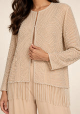 ibBan Women’s  Beaded Jacket and Pant Set - Zarina
