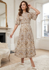 ibBan Luxury Hand Embroidered Winter Dress | Designer Occasion Wear for Women Orma