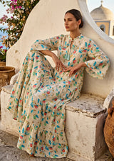 ibBan Printed Cotton Maxi Dress | Women's Floral Summer Long Dress - Hayal Long Dress