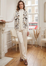 ibBan Women's Hand Embroidered Winter Gilet - Sanya Gilet