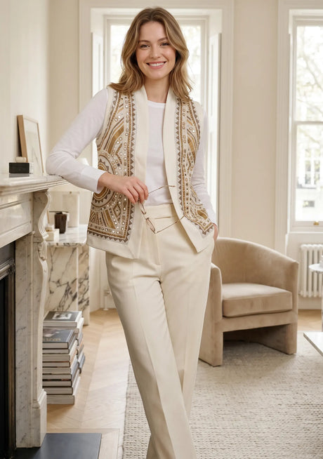 ibBan Luxury Hand Embroidered Winter Gilet  - Orma