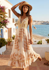ibBan Hand Embroidered Sleeveless Strap Dress with Cotton Voile  - Livia Strap Dress