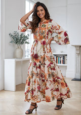 IbBan Printed Cotton Long Tunic for Women - Husana