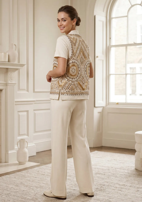 Orma Gilet - Heavy Hand-Embroidered