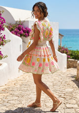 ibBan Hand Embroidered Long Dress | Luxury Bohemian Short Dress - Orla