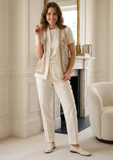 ibBan Luxury Hand Embroidered Winter Gilet | Women's Designer Layering Vest - Orla